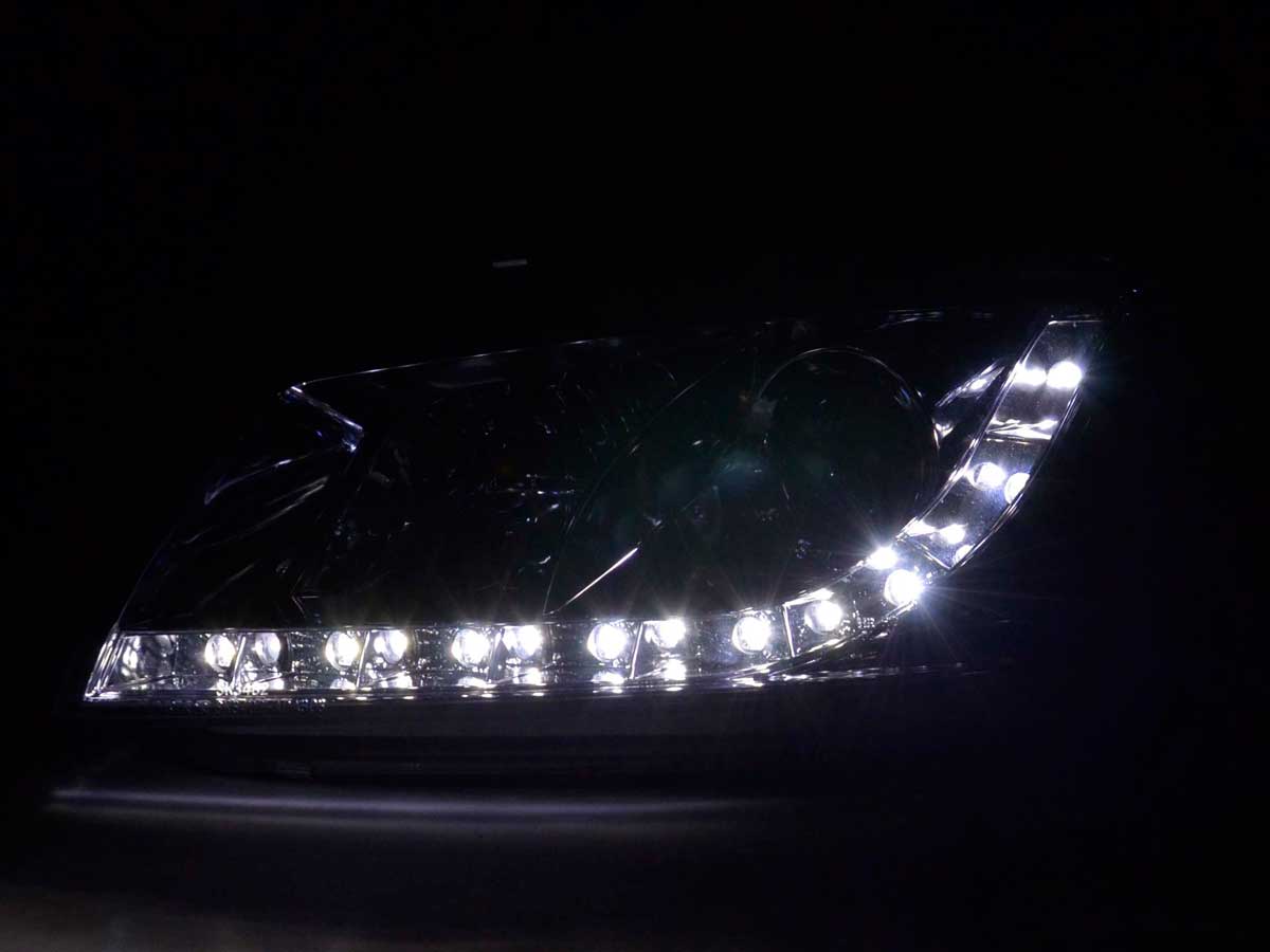 Scheinwerfer Set Daylight LED Tagfahrlicht Audi A3 Typ 8P 03-08 schwarz Scheinwerfer Set Daylight LED Tagfahrlicht Audi A3 Typ 8P 03-08 schwarz